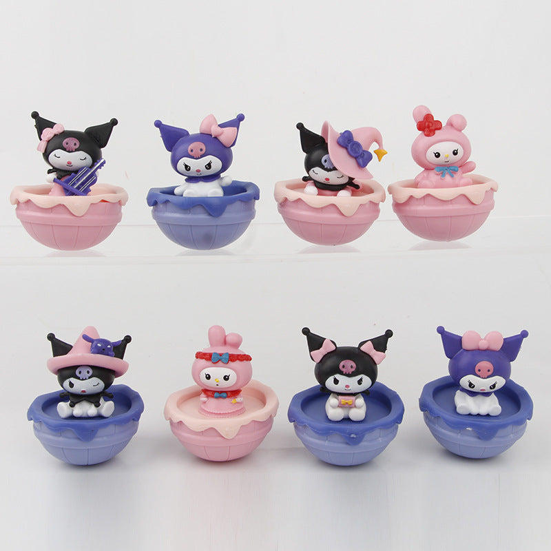 Cute tumbler healing knick-knacks, office desktop workstation decoration, decompression, emotional stability, artifact, cute pet